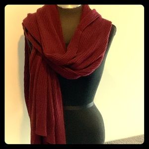 Super long maroon winter scarf